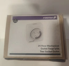 Fosmon 24-Hour Mechanical Outlet Timer 2-Pack Dual Socket – New