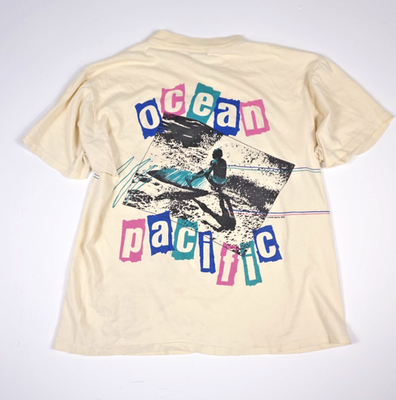 90s USA製 OP Ocean pacific Tシャツ XLサイズ VINTAGE Ocean Pacific Shirt Men XL Gray OP World Team 90s Graphic