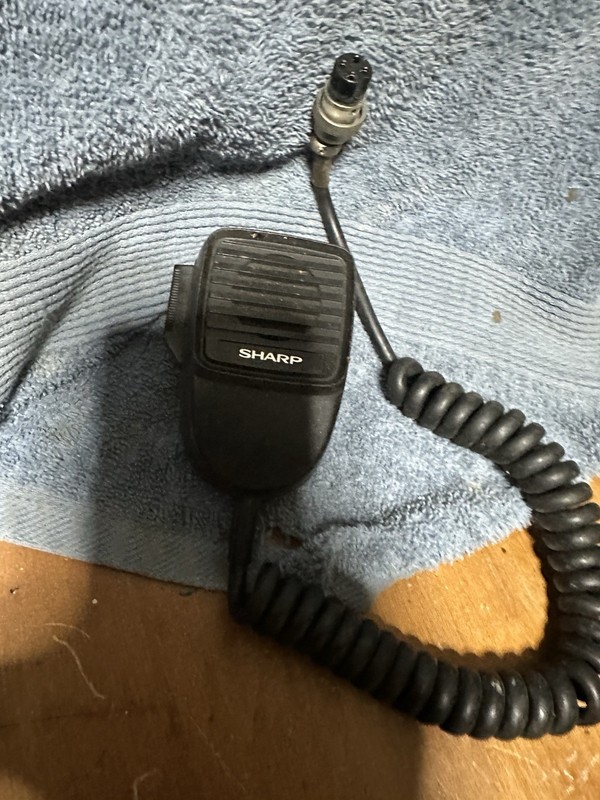 Sharp Handheld Radio Communication Microphone w/ Coiled Cord Universal - Parts