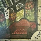 Aceo Whimsical Cozy Greenhouse Moody Virgo Arts Original Art Print 2.5x3.5 — photo 1