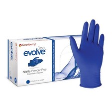 3000 Large Nitrile Gloves Cranberry Evolve Powder Free Latex Free Medical