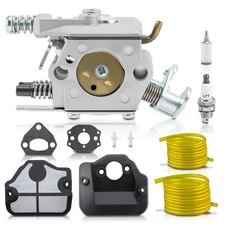 For Husqvarna 136 137 141 142 36 41 142E Chainsaw Carburetor Carb & Tune up Kit