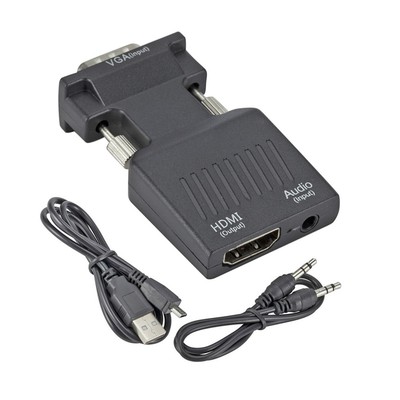 VGA Input To HDMI Output Adapter PC Laptop To HDTV Moniter Projecter Converter F