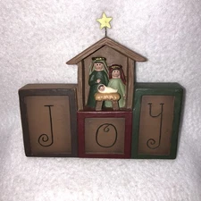 Blossom Bucket Suzi Skoglund 2010 Joy Nativity Blocks Figurine **DAMAGE READ**