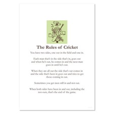 'The Rules Of Cricket' Wall Posters / Prints (PP053133)