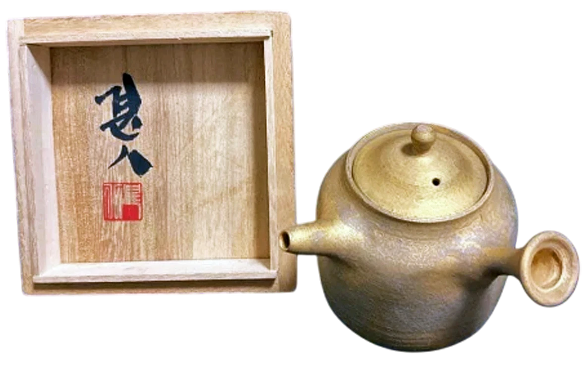 黄金古风日本茶壶| eBay