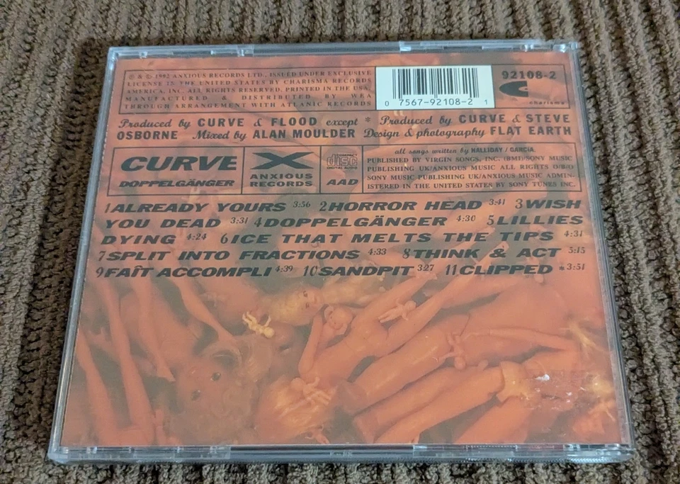 CURVE ~ Doppelgänger CD ~ 1992 ~ANXIOUS Records CHARISMA 92108-2 Foto 2 de 4