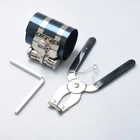 Steel Piston Ring Compressor Tool Set with Pliers & Wrench for Auto Overhaul