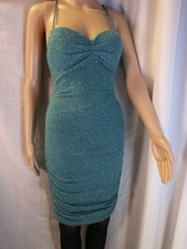 Jade Green Fitted Dress Sparkles w/Lining by Windsor size M (NWT) (700-436)