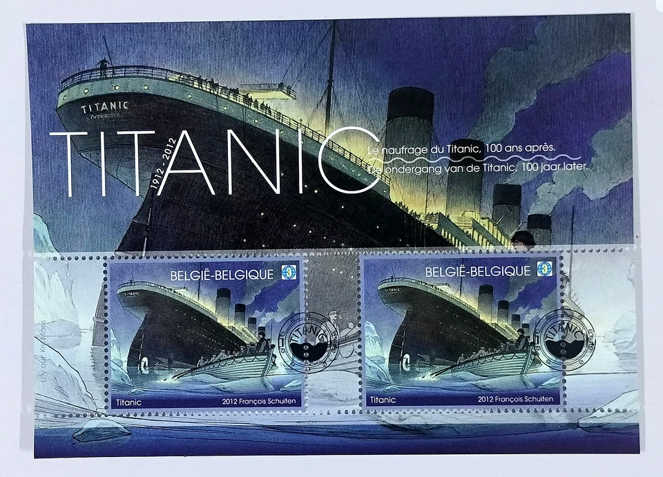 Belgium - "SHIPS ~ TITANIC CENTENARY" MNH CTO Miniature Sheet MS 2012 - Image 2 of 4