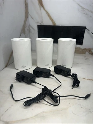 TP-Link Deco BE65 BE11000 Whole Home Mesh WiFi 7 System Tri-Band 2.5G (3 Pack) - image 1 of 3