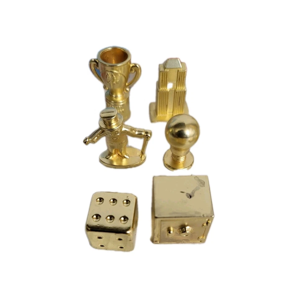 Monopoly Surprise Community Chest Tokens  21 Pieces GOLDTONE * BLUE TONE  - Image 2 of 4