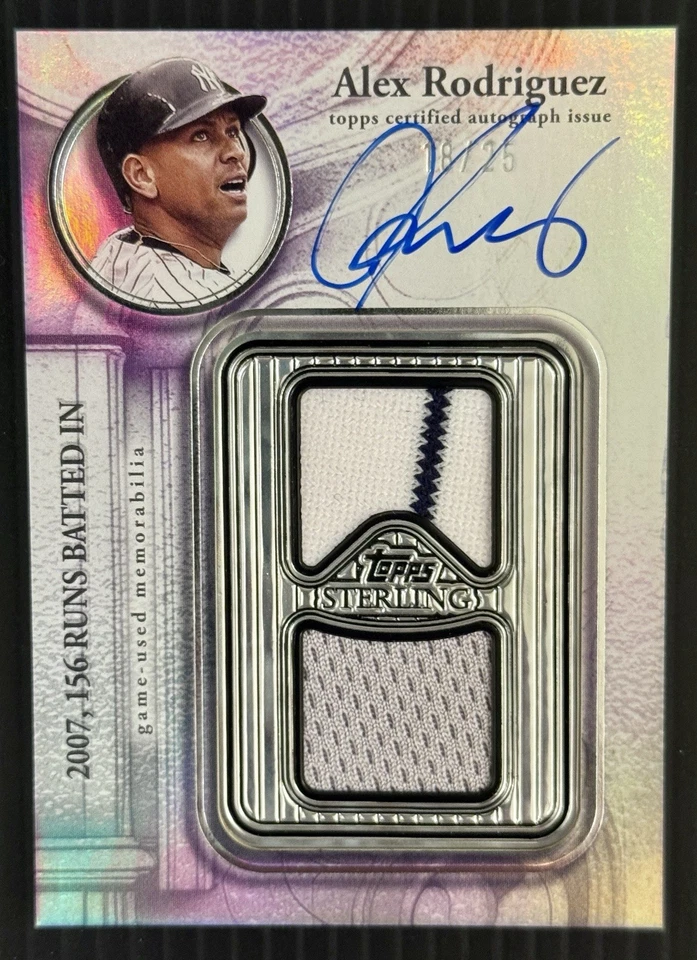 2025 Topps Sterling- Sterling Swings Autograph Relic Alex Rodriguez /25 Yankees - Image 2 of 3