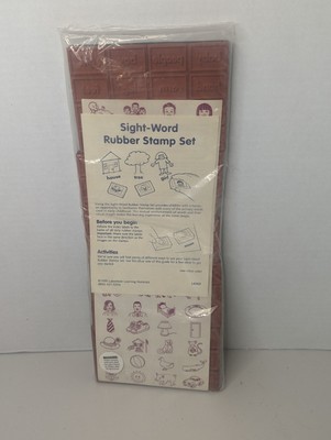 Vintage Lakeshore Learning Materials Sight-Word Rubber Stamp Set 1995 Sealed 