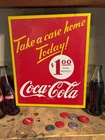 Vtg Coca-Cola "Take a Case Home Today" $1 Cardboard Sign 1940s-50s