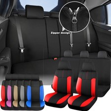 For Honda Car Seat Covers Full Sets 5 Seats Front Rear Back Breathable Cushion .
