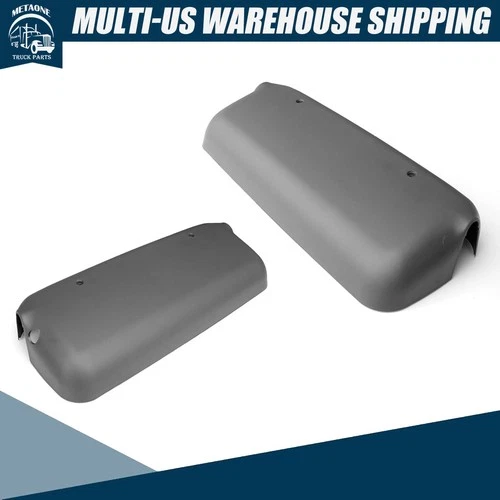 Pair Grey Door Mirror Covers For 05-15 Freightliner Columbia Century LH&RH Side