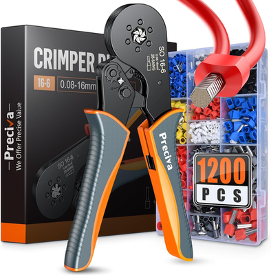 #ad #ad Professional Ferrule Crimping Tool Kit with 1200 Terminal Connector Sleeves $91.99