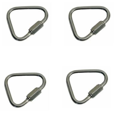 4 Pcs Marine T316 Stainless Steel 1/8'' Delta Quick Link Triangle Link 330 Lb WLL