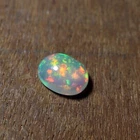 2.2 Cts 10.5x7.8 MM Natural AAA Green Red Fire Ethiopian Opal Oval Cabochon