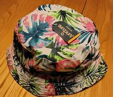 Sun Beach Hat, Juncture Lightweight Palm Leaves Green Pink NWT
