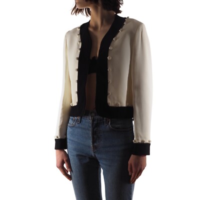 Moschino Cheap and Chic Women's Vintage Ivory Crop Blazer Jacket size US8 IT42