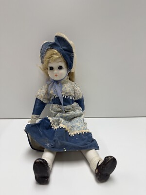 Vintage Bisque Porcelain Doll Open/Close Eyes 17''