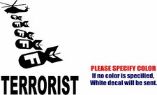 Vinyl Decal Sticker - ANTI TERRORIST 04 Terrorism ISIS Car Truck Bumper JDM 9"