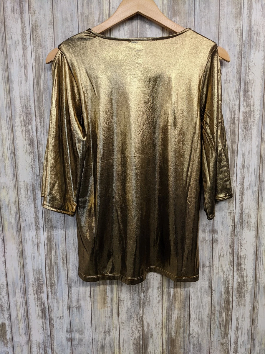 Michael kors gold sequin top deals