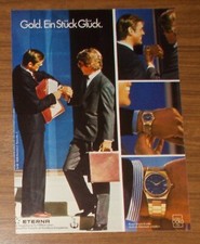 Raro orologio pubblicitario vintage ETERNA ROYAL QUARTZ KONTIKI 1980