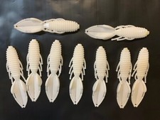15ct 4.25 inch white pearl creature bait soft Plastic Beaver tail Bass Fishing