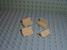 4 x LEGO Tan Panel 1 x 2 x 1 ref 4865  Set 5526 21005 5378 7326 75025 10210 7683
