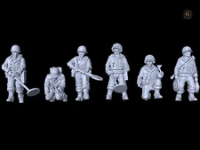 WW2 US Signal Corps Engineers Mine Detector Unit 28mm ideal Bolt Action Wargames