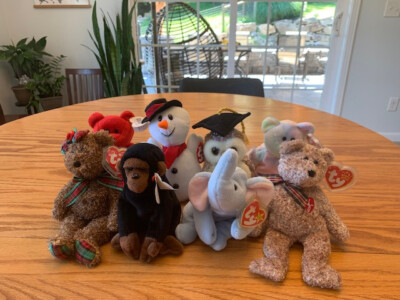 Lot of 8 Beanie Babies - Names Below - No Multiples - Good Condition