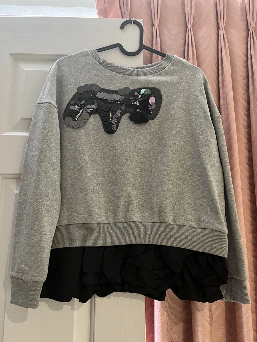 Grey jumper with sequins clearance