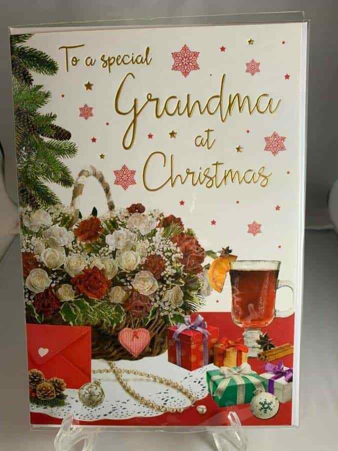 Cute Luxury Christmas Cards - Special Grandma - Foil & Glitter Xmas