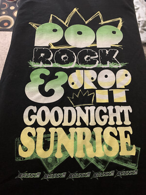 Crunk Energy Drink Pop Rock & Drop It Promo T Shirt Black Medium Hip Hop Huey