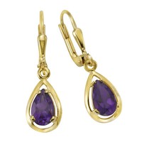 Fascination Ohrschmuck OhrhäNger 333 Gelbgold Amethyst Tropfen