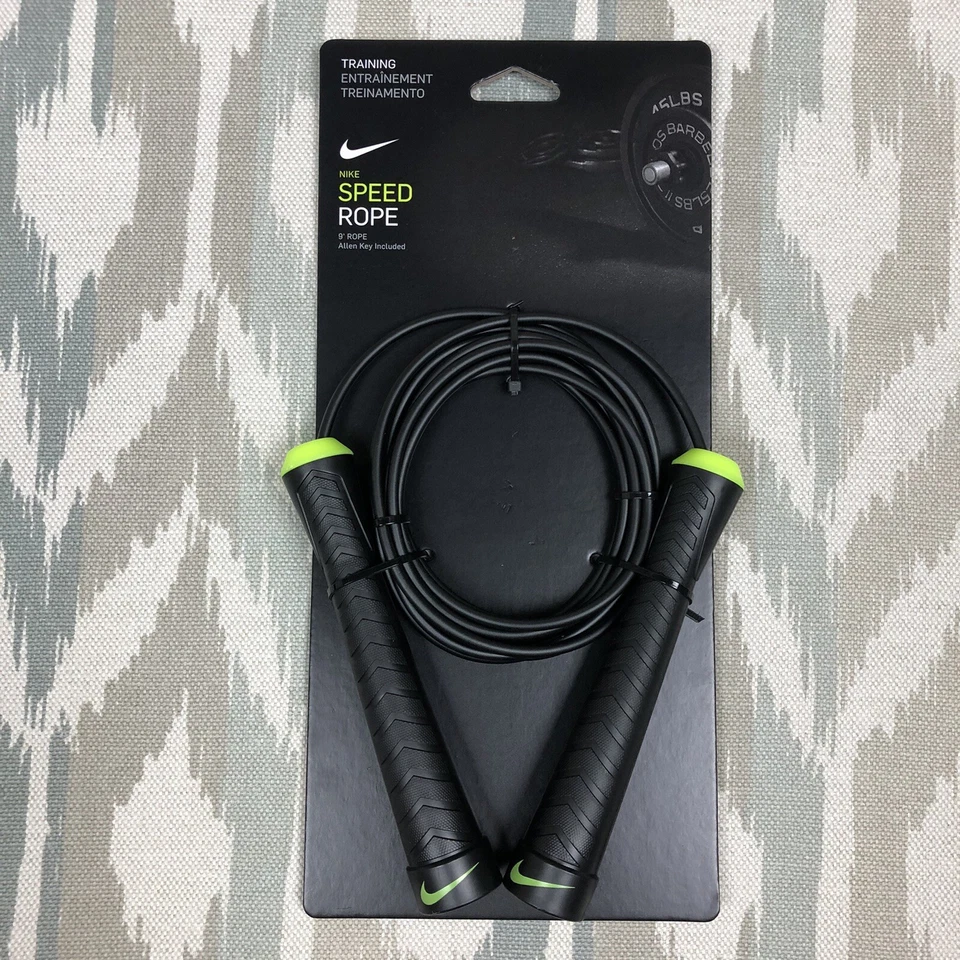 Nike Training Speed 9' Cuerda de Salto Longitud Ajustable Negro Volt Pro Gimnasio de Combate 9' Foto 2 de 4