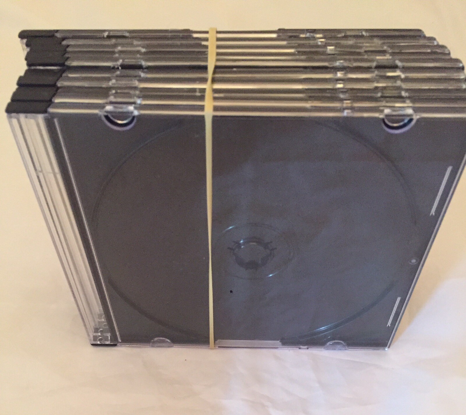 Lot of 10 Slim Sized Single CD/DVD Empty Jewel Cases w/Color And Clear