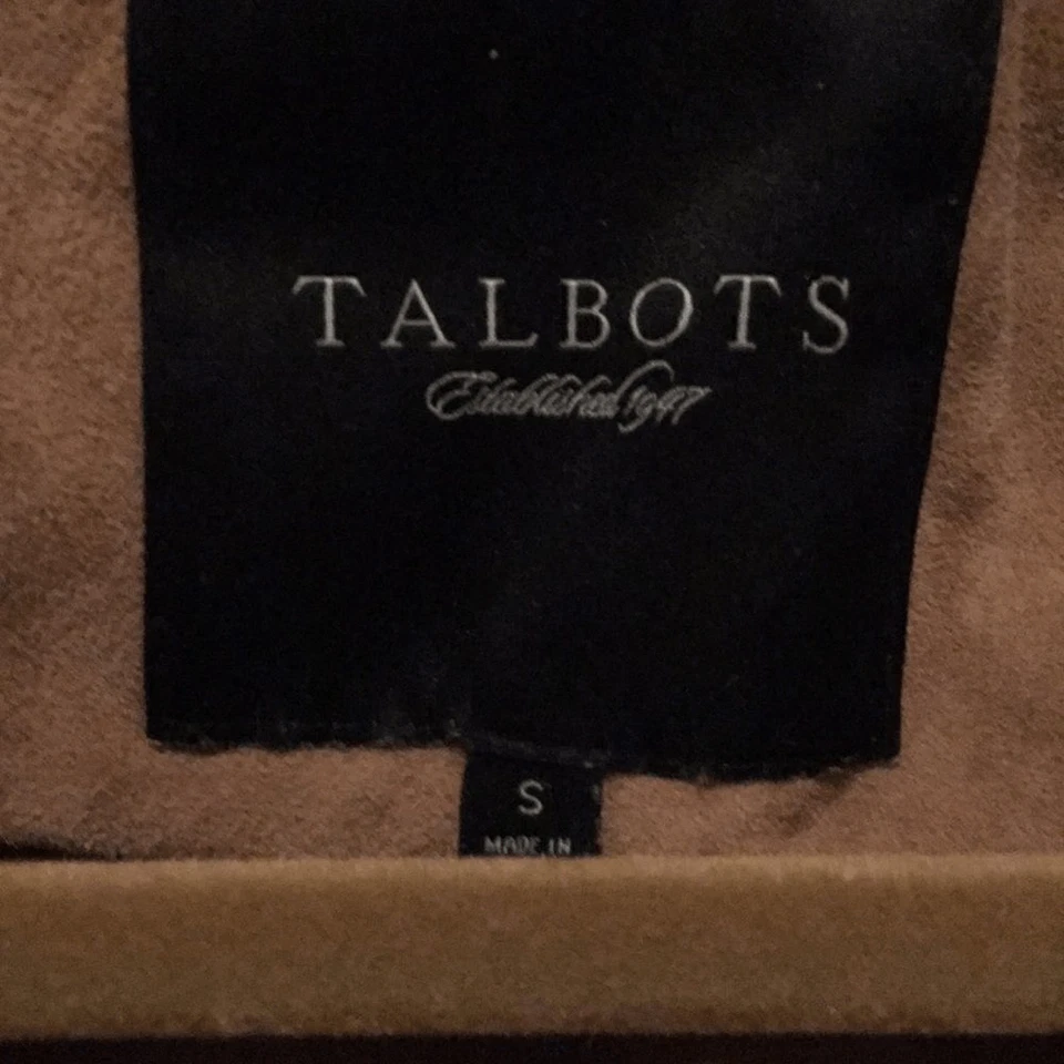 Talbots suede jacket size small tan Excellent Condition - Image 3 of 3