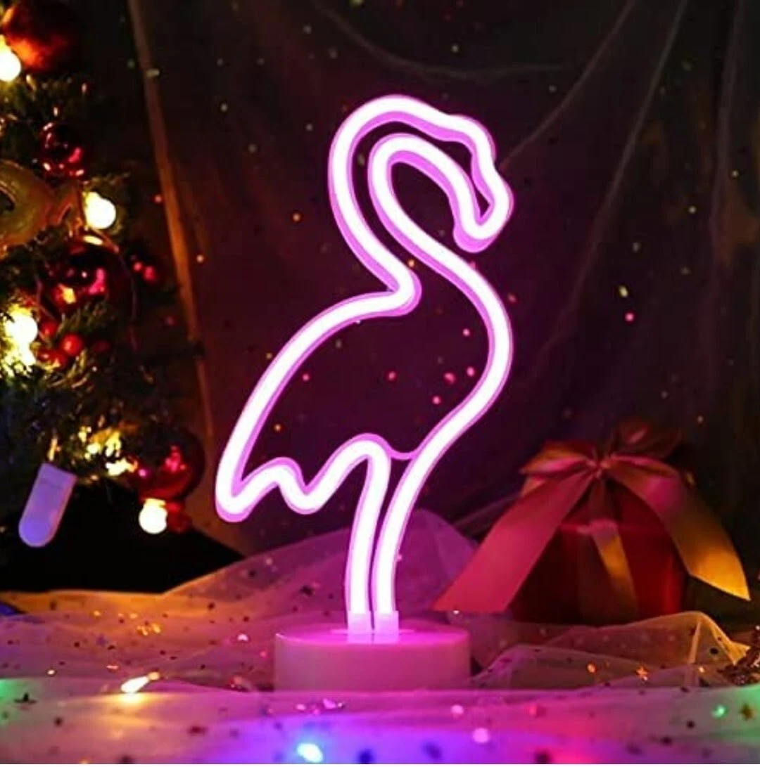 NEW Flamingo LED Pink Neon Light tropical retro lighting