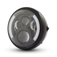 Motorbike LED Headlight Lamp 7.7 inch Built In Driving Lights and Indicators
