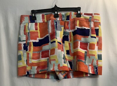 Tommy Hilfiger Womens Shorts Size 16 Peach Blue Red Green And White