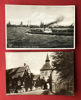 2 x Foto AK STRALSUND 1927 Trajekt und Küter Tor ( 76885 eBay