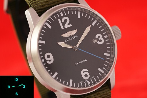 PILOTA AVIATORE MILITARE RUSSO REAL MEN'S pesanti in Acciaio Inox Orologio  POLJOT NOS | eBay