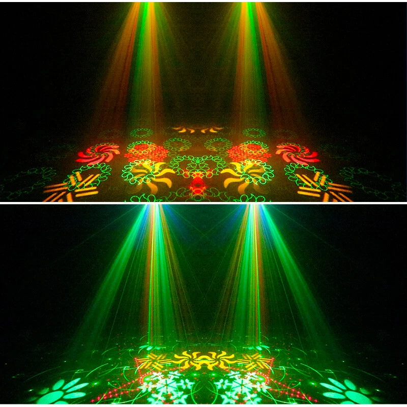 Laser Projector Stage Light DMX LED RGB DJ Disco KTV Show Xmas Party Lighting US - Image 3 of 4