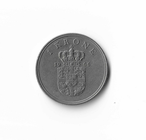 1966 Denmark - 1 Krone - 167 - Copper Nickel - 6.8g