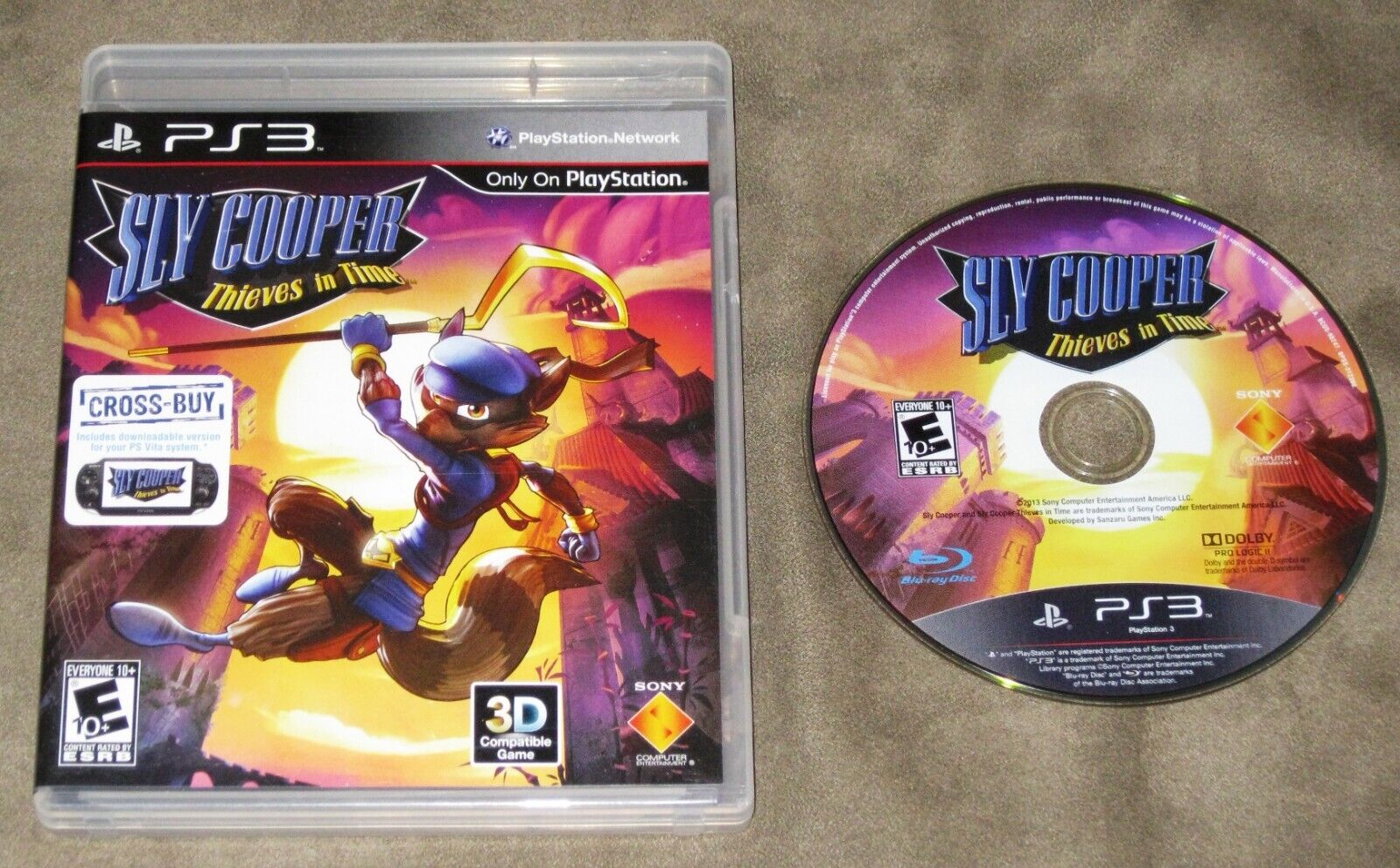 Sly Cooper: Thieves in Time (Sony PlayStation 3, 2013). With Case. Free Ship