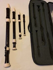 Yamaha Recorders Tenor Alto Soprano Sopranino Set with Carry Case